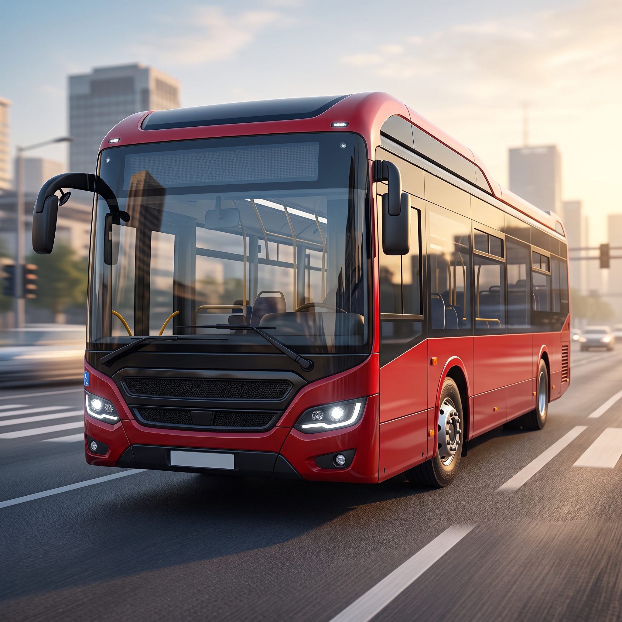 City Bus Simulator Red Transit Bus